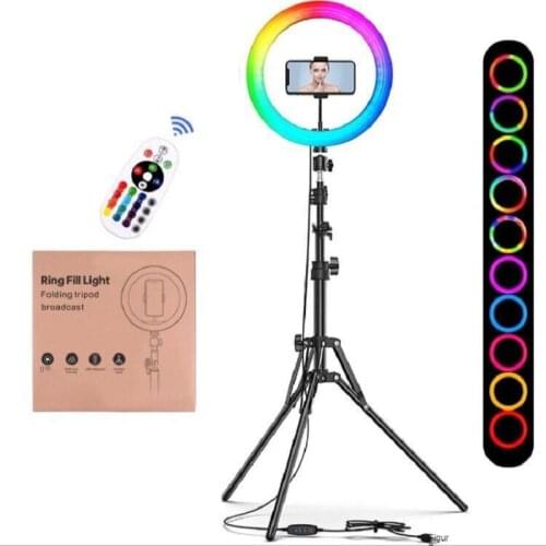 Selfie Round Annular RGB Led Ring Light Photography Led Rim Of Lamp Tripod Stand Ring Lamp For tik tok Live Video Streaming