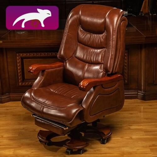 HRZ Home office chair boss leather seat multi-functional with foot swivel function