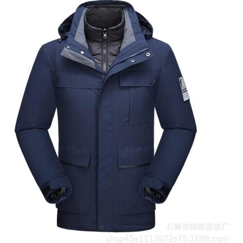 Men Women Outdoor Jackets Detachable Windproof Waterproof Padded Warm Jacket Four Seasons Wearable Outdoor Camping Jacket