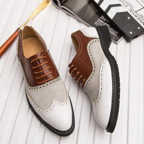 Spring and autumn full match mens classic business dress shoes mens office shoes Oxford mens official wedding shoes EUR 38-46