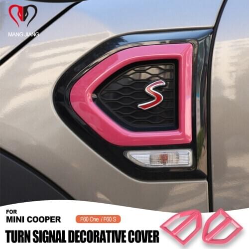 1 pair Auto Outdoor Side Wing Fender Cover Stickers Turn signal Sticker For mini cooper Countryman F60 One / S Car Accessories