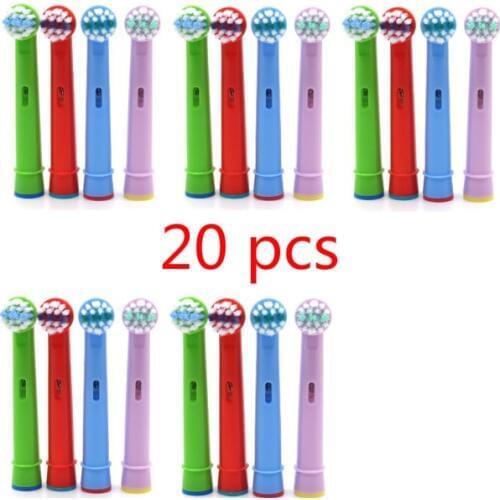 20Pcs Children Kids Electric Toothbrush Head Replacement Tooth Brush Head Fit for Oral B EB-10A Pro-Health Stages Teeth Care