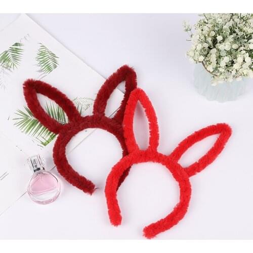 New plush Children girls adult Bunny Ear Headband Fancy Dress Costume Hen Party Rabbit ear hairbands headwear Accessories