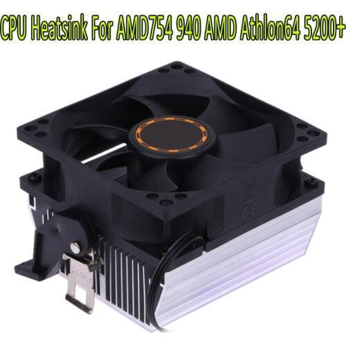 80*80*25mm Aluminum Computer PC CPU Cooling Fan Cooler Heatsink 7 Blade Heat Sink for AMD for AMD754 939 940 AMD Athlon64 5200