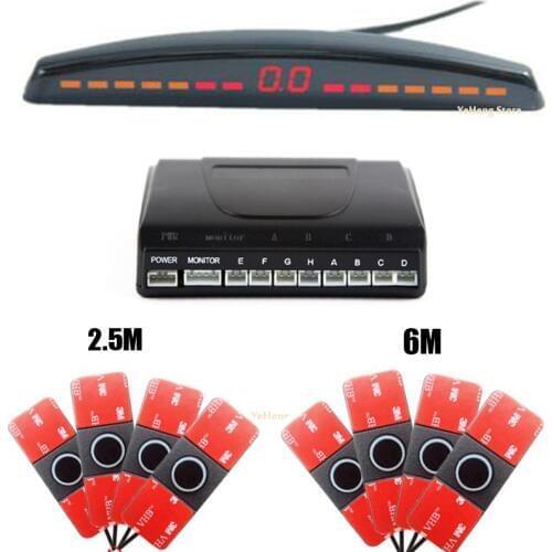 Original 16.5mm Car LED Parking Sensor 8 sensors Auto Car Detector Parktronic Display Reverse Backup Radar Monitor System