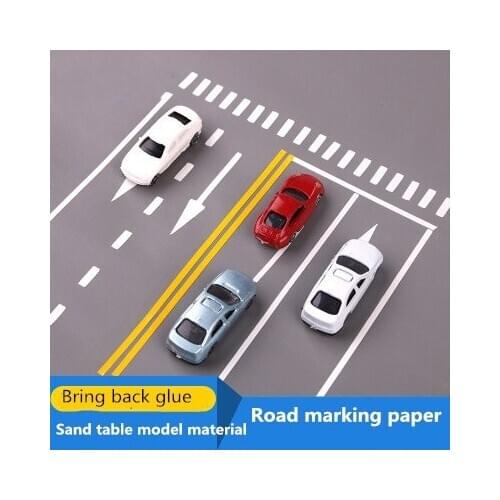 Sand table model material PVC waterproof sticker road traffic marking label the zebra crossing the road