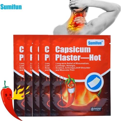 16/48Pcs Hot Capsicum Pain Relief Plaster Back Shoulder Neck Arthritis Joints Orthopedic Chilli Patch Health Care Body Massage