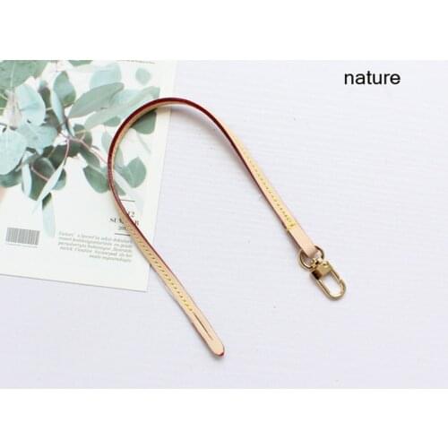 0.7*34cm Real vachetta leather short bag strap replacement luxury bag handle