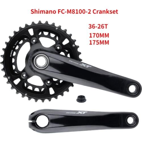 SHIMANO DEROE XT FC M8100 Crankset M8100 2x12-Speed 36-26T MTB HOLLOWTECH II Crankset 170MM 175MM 24 Speed