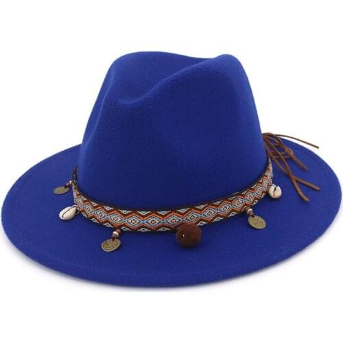 5pc Fedoras Bulk Women Felt Fedora Hat Female Wide Brim Cap Lady Formal Top Hats Woman Panama Jazz Caps Wholesale