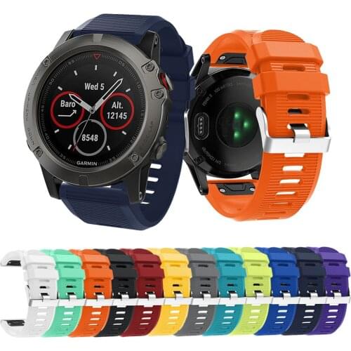 26MM Silicone Sport Strap Fashion Breathable Replacement Watchband For Garmin Fenix 6X/Fenix 3/Fenix 5X Plus/Fenix 5X Strap