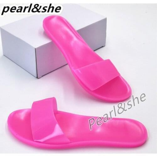 Summer Transparent Slippers Jelly Shoes Candy Color Soft Casual Women Comfort Ladies Beach PVC Slides Female Shoes 2021 New