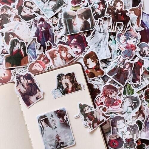 Anime Mo Dao Zu Shi Cosplay The Untamed Stickers Wei Wuxian Lan Wangji Cosplay Tian Guan Ci Fu PVC Sticker Gifts For Girls CS275