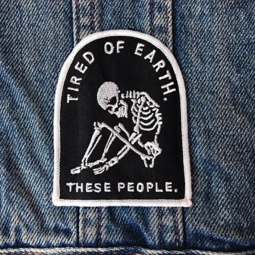 Tired of earth skull patch