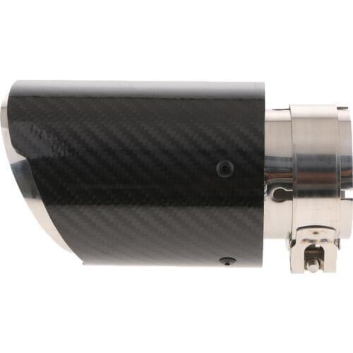 In:63mm Out:89mm Car Carbon Fiber Rear Exhaust Tip Muffler Pipe Black-Matt