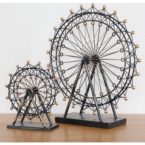 European retro wrought iron Ferris wheel ornaments creative home soft office desktop decoration