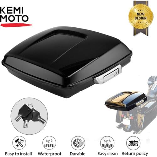 KEMIMOTO for 5.5" Rear Razor Tour Pak Pack Trunk Latch for Touring Electra Street Road King 2014-2020 Vivid Black Chrome