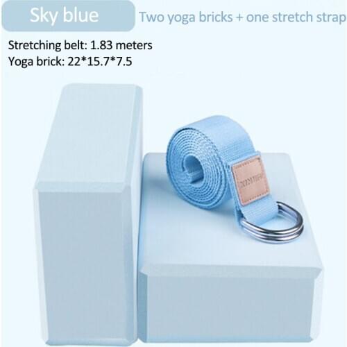 EVA Yoga Block Set Exercise Workout Fitness Brick Bolster Stretch Belt Aid Gym Pilates Training Body Shaping Fitness Equipment