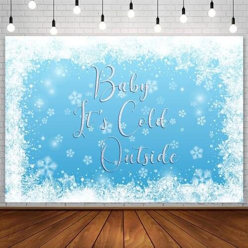 Winter White Snowflake Backdrops Boy Baby Shower Bokeh Birthday Bluey Photography Background Photo Studio Props Decor Photozone