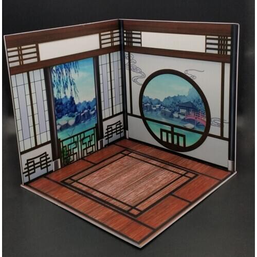 1/12 soldier scene accessories Chinese style antique doll house courtyard for 12 inch action figure background decoration