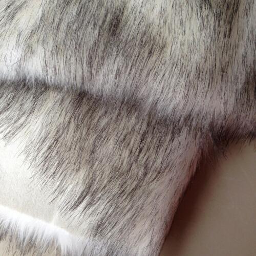 10yards/lot Black with white imitation fur / fake fur / imitation fox fur / Leather grass hairy fabric/ for clothing, hats
