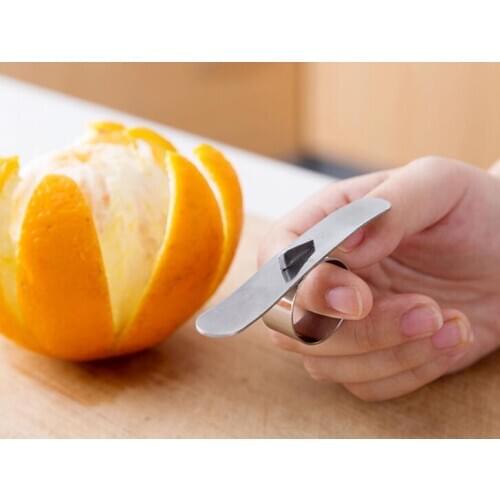 100PCS Kitchen Gadgets Stainless Steel Orange Peeler Lemon Citrus Parer Fruit Vegetable Tools