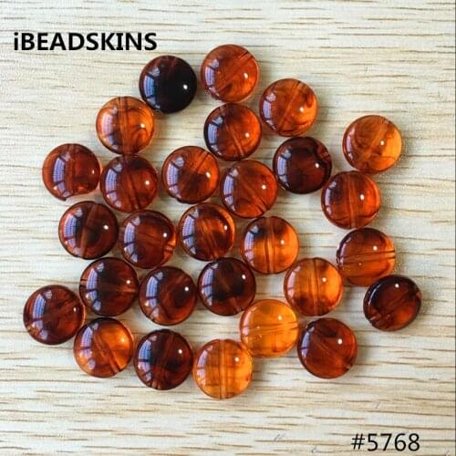 14mm 700pcs/lot Acrylic Imitation "Amber'effect" coin shape Beads for Jewelry DIY #5768(Design as shown)