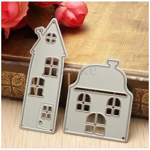 2pcs House Metal Cutting Dies Stencil DIY Diary Paper Card Scrapbooking Album