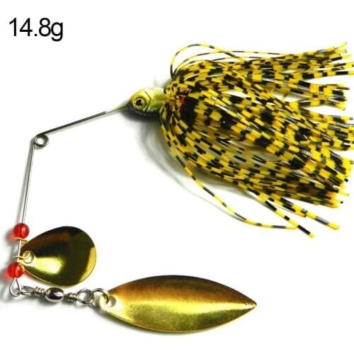 3D eyes Willow Blade Spinner Bait Buzzbait Fishing Lures Bass Tackle Hook Crankbait with rotating (swing) metal sequins