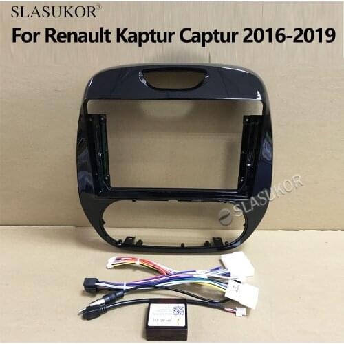 9 inch For Renault Kaptur 2016 2017-2019 2din car dashboard frame CD DVD GPS car Canbus Cable radio stereo trim kit audio panel
