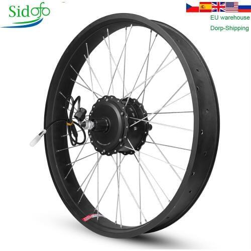 Brushless Hub Motor Snow Rear Motor Rim 26/20 inch FAT Electric Bicycle Conversion 48V 500W fork 190 mm Cassette Flywheel