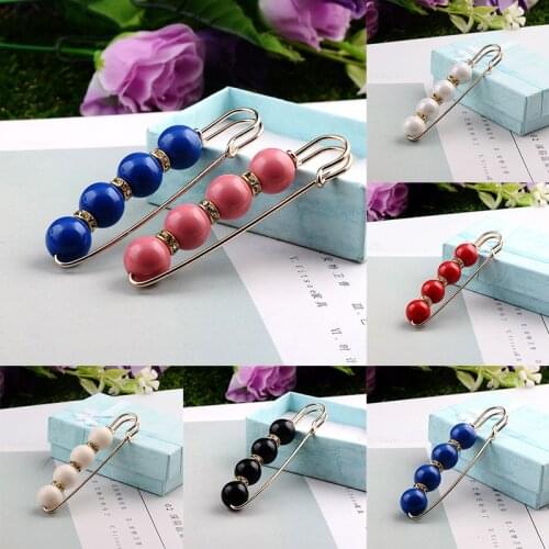 Big Beads 8 Simulated Pearl Brooch Pin Dress Rhinestone Decoration Buckle Pin Jewelry Brooches For Men Women