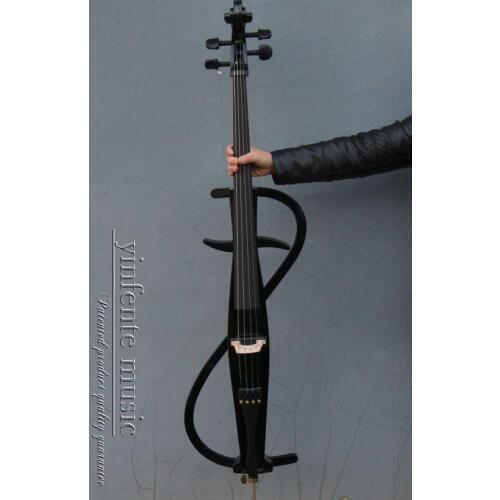 Black 4/4 electric cello jack pickup RED and black color