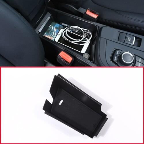 For BMW X1 f48 2016-2019 For BMW X2 F47 2018 2019 Plastic Armrest Storage Box Glove Phone Tray Car Accessories Left hand drive