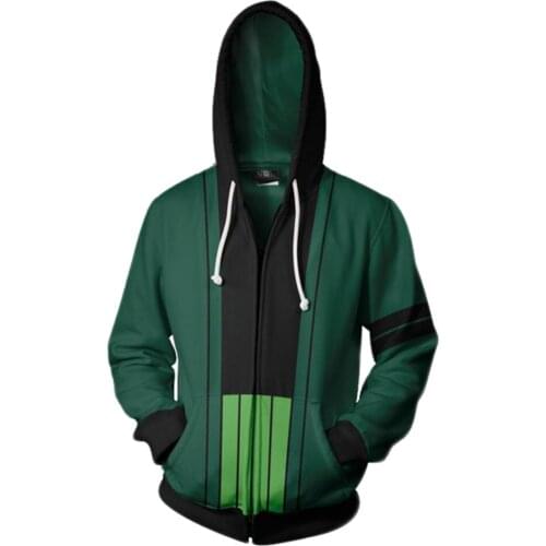 ONE PIECE Roronoa Zoro Cosplay Hoodies Sweatshirts Women Men zipper Hoodies Long Sleeve Outerwear