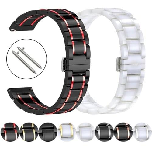 Ceramic Smart Strap For Garmin Venu 2 Vivoactive 4 45mm GarminMove 3 GarminActive Band Bracelet 20mm 22mm Luxury Wrist Watchband