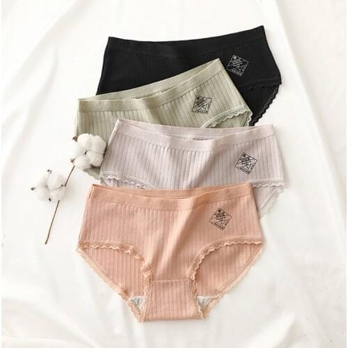 Comfort Women Panties Underwear Briefs Ladies Mid-Rise Lace Panties Intimates