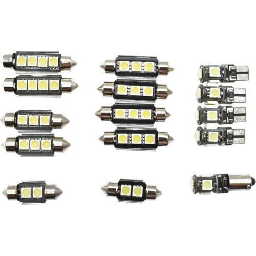 15PCS/SET White LED Interior Lights Package Kit For 2009-2013 Audi A4 B8 Avant J1