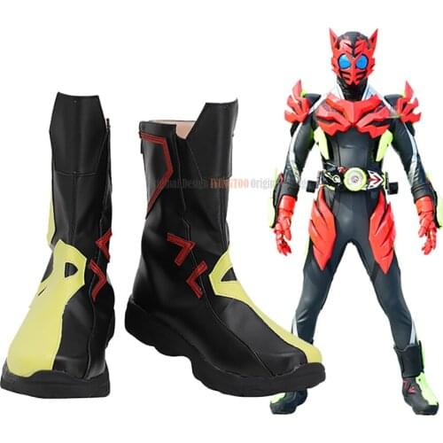 Kamen Rider Zero-one Flaming Tiger Cosplay Boots Leather Shoes Custom Made for Unisex