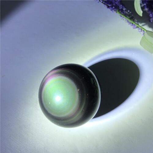 Colorful Small Natural Rainbow Obsidian Crystal Ball Stone Gemstone Great for Meditation Home Decoration Chakra Reiki Stone