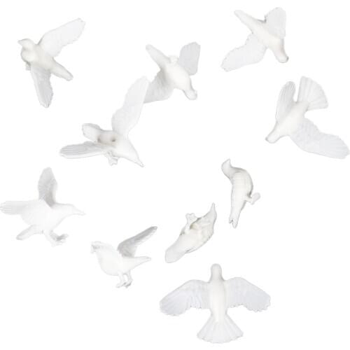 10pcs Mini Pigeon Animal Bird Model Miniature Doll House Fairy Home Decor