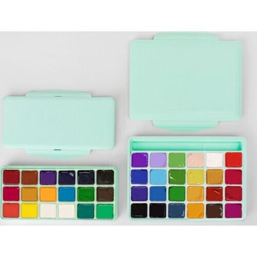 1 Box 18/24 Colors Gouache Paint Set with Palette 30ml Watercolor Painting for Artists Students Supplies Non-Toxic