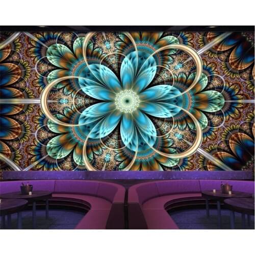 Beibehang Custom Mural Wallpaper personality color Flower Bar KTV Background Wall Decorative 3d wallpaper painting papel pintado