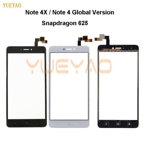 Note4 Global Version Touch Screen Glass For Xiaomi Redmi Note 4X Touch Screen Digitizer Panel Front Glass Touch Screen Sensor