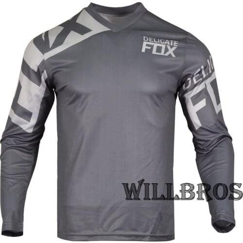 New One Delicate Fox Mountain Bicycle Offroad Racing Jersey Motocross Motorcycle Long Sleeve Mens