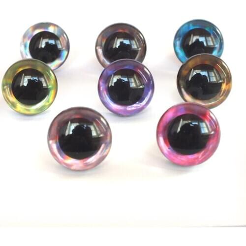 New 20Pcs 8 Mixed Color Fancy Glitter Cloth 3D Saety Eyes Toy Accessories Eyes Plush Toy Eyes Doll Eyes Gift Child Big Eyes