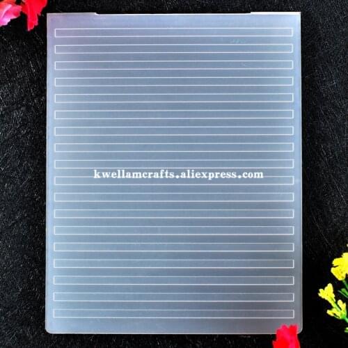 Stripe Plastic Embossing Folder For Scrapbook DIY Album Card Tool Plastic Template 12.1x15.3cm KW8092509