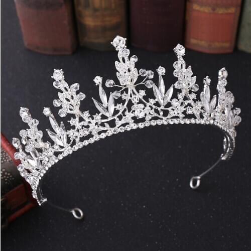 2020 New Baroque Rhinestone Crystal Beaded Headband Tiara Bride Crown Luxury Wedding Korean Hair accessories Ornaments