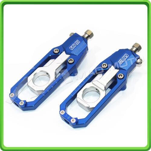 Motorcycle Chain Tensioner Adjuster fit for YAMAHA R1 YZF-R1 2007 2008 2009 2010 2011 2012 2013 2014 Blue & Silver