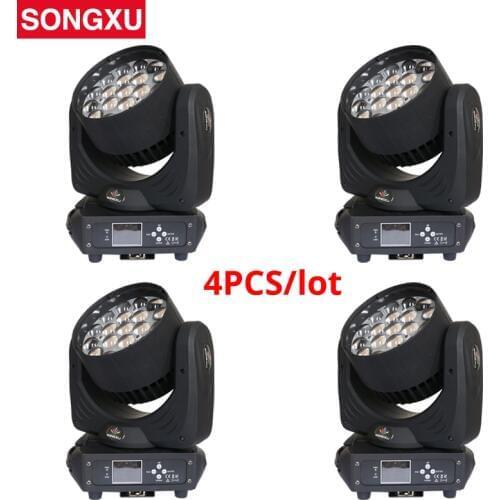 RGBW Wash ZOOM Moving Head Light LED Moving Head Washer stage 19X15W zoom light 4pcs/lot /SX-MH1915A